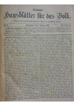Bausblatter fur das Volk, nr. 2-104, 1865r.