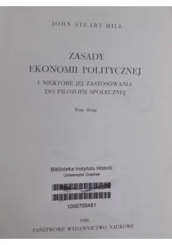 Zasady ekonomii politycznej, tom II