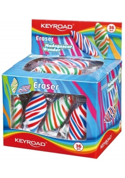 Gumka uniwersalna KEYROAD Tropical Wonder Display 36 sztuk mix