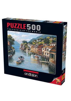 Puzzle 500 Domki nad zatoką