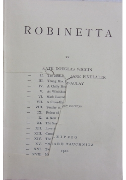 Robinetta 1911 r.