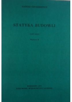 Statyka budowli, cz. II