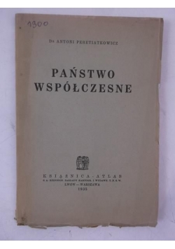 Państwo współczesne, 1935 r.