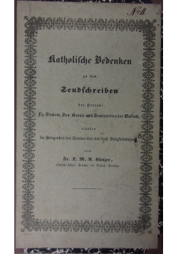 Ktholische Bedenken,1844r.