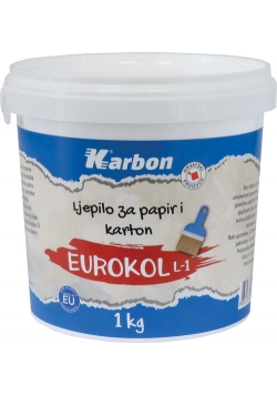 Klej EUROKOL 1 kg papier i karton KARBON