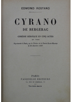 Cyrano de bergerac ok 1901 r.