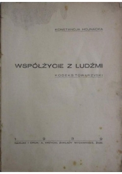 Współżycie z ludźmi, 1939 r.