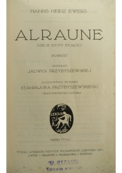 Alraune dzieje istoty żyjącej, 1917 r.