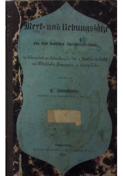 Werk und Übungssatze 1876 r.