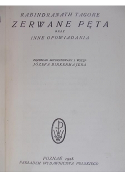 Zerwane pęta oraz inne odpowiadania, 1928 r