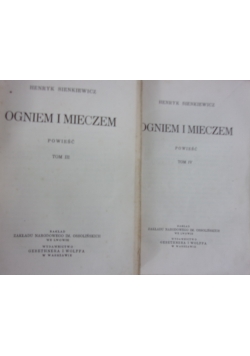 Ogniem i mieczem, tom III-IV, 1929r.