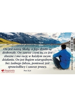 Magnes 22 na lodówkę On jest naszą Skałą, a Jego dzieła