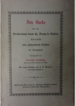 Don Bosko von das Dratorium vom hl. Franz v. Sales, 1885 r.