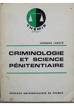 Criminologie Et Science Penitentiaire