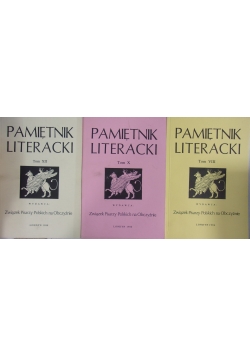 Pamiętnik literacki, zestaw 3 książek