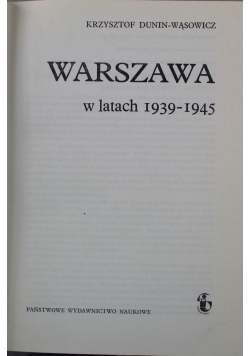 Warszawa w latach 1939 1945