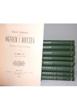 Henryk Sienkiewicz , zestaw 8 książek, reprint z 1886 r.