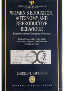 Women's Education, autonomy, and reproductive behaviour