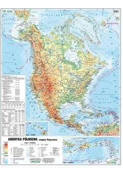 Ameryka PN 1:18 000 000 mapa pol.i fiz. ścienna