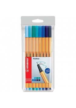 Cienkopis Point 88 odcienie nieb.8szt etui STABILO