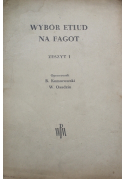 Wybór etiud na fagot zeszyt 1