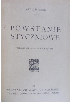 Śliwiński Artur - Powstanie styczniowe, 1921 r.