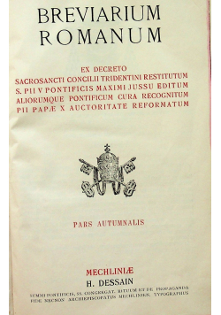 Breviarium Romanum pars autumnails