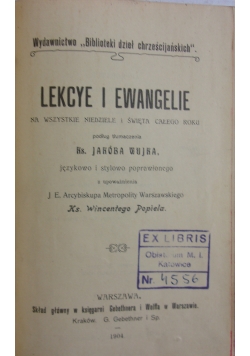 Lekcye i ewangelie, 1904r.