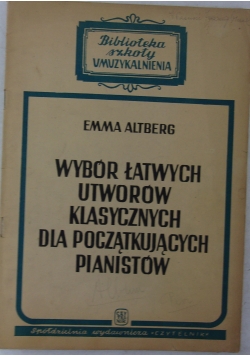 Wybór łatwych utworów klasycznych dla początkujących pianistów, 1946r