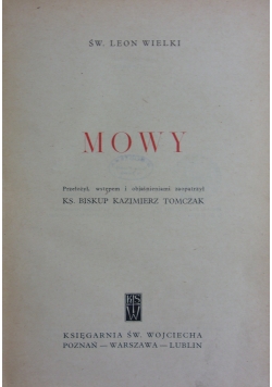 Pisma ojców kościoła. Mowy