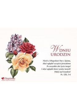 Kartka Urodziny - Niech ci błogosławi Pan z Syjonu