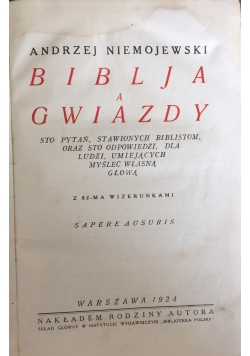 Biblja a gwiazdy, 1924 r.