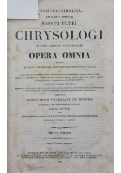 Sancti Petri Chrysologi Opera Omnia, 1864 r.