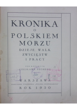 Kronika o polskiem morzu, 1930 r.