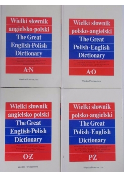 Wielki słownik angielsko - polski, 4 książki
