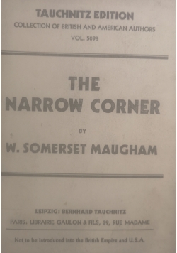 The narrow corner, 1933 r.