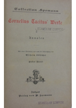 Cornelius Tacitus' Werte