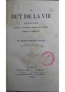 Le But de la vie 1869 r.