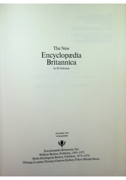 The new encyklopedia Britannica