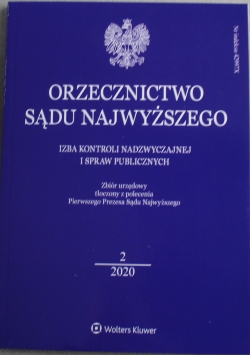 Orzecznictwo sądu najwyższego izba kontroli nadzwyczajnej  2