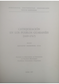 Catequizacion en los Pueblos Guaranies