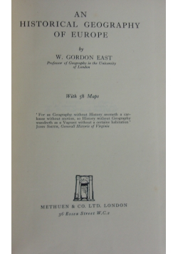 An historical geography of europe