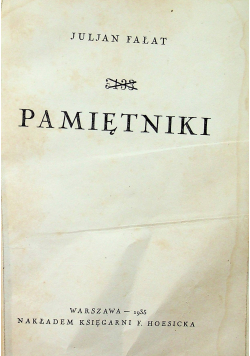 Fałat pamiętniki 1935 r