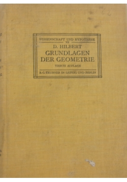 Grundlagen der Geometrie, 1913 r.
