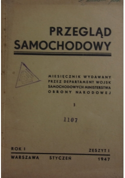 Przegląd Samochodowy ,1947r. , zeszyt I