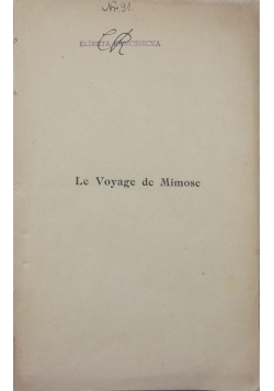 Le Voyage de Mimose,1928r.