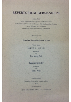 Repertorium Germanicum IV