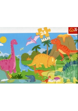 Puzzle 24 Maxi W świecie dinozaurów