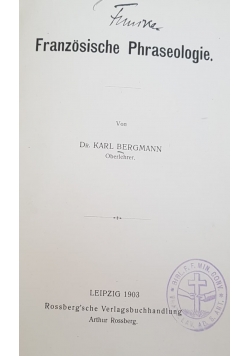 Franzosische Phraseologie