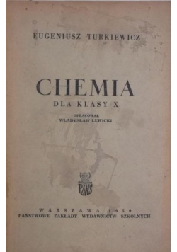 Chemia dla klasy X, 1950 r.